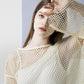 mesh layered top-cream - ＠SEOUL