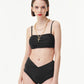 MESH TUBE TOP POLKINI SET_BLACK - ＠SEOUL