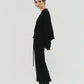 MONOPHOBIA SHORT SWEATSHIRT WITH CUTTING DETAIL - ＠SEOUL