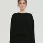 MONOPHOBIA SHORT SWEATSHIRT WITH CUTTING DETAIL - ＠SEOUL
