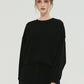 MONOPHOBIA SHORT SWEATSHIRT WITH CUTTING DETAIL - ＠SEOUL