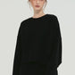 MONOPHOBIA SHORT SWEATSHIRT WITH CUTTING DETAIL - ＠SEOUL