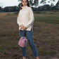 Morgan Knit Top Pink Beige - ＠SEOUL