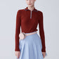 Nardin Knit Top Brick - ＠SEOUL