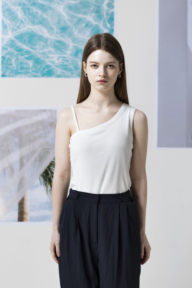 oblique line top -Ivory - ＠SEOUL