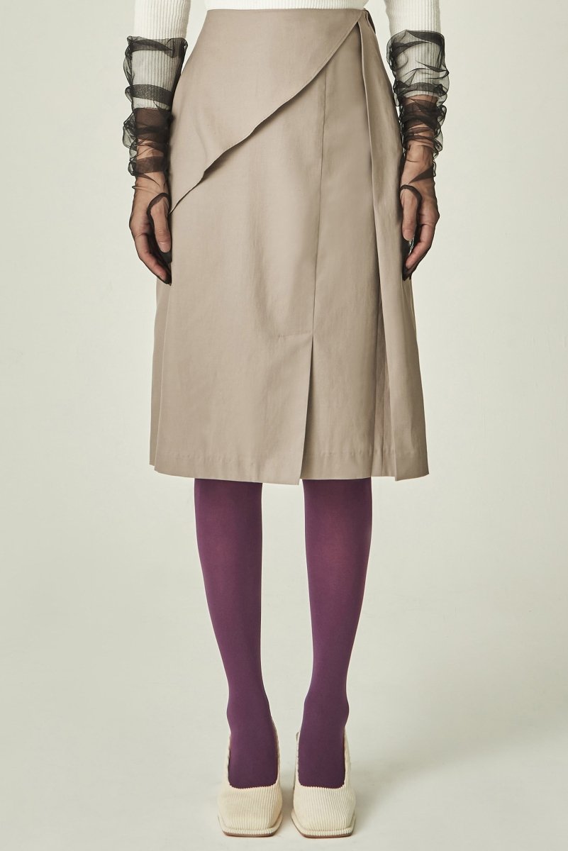 [セット】PEPLUM SKIRT-茶褐色 - ＠SEOUL