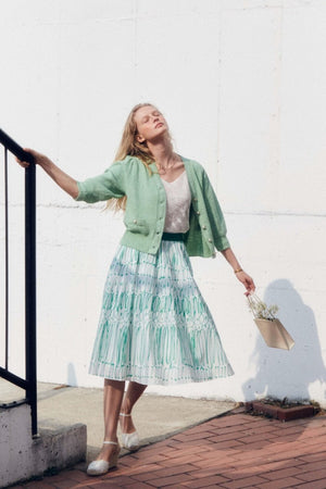 図面コットンフレアスカートグリーン (Benet.Me) ＠SEOUL｜韓国