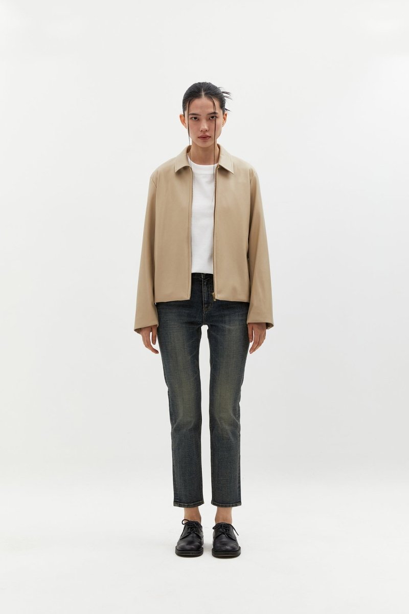 JABANG ベージュ レザー ジャケット JABANG ベージュ レザー ジャケット