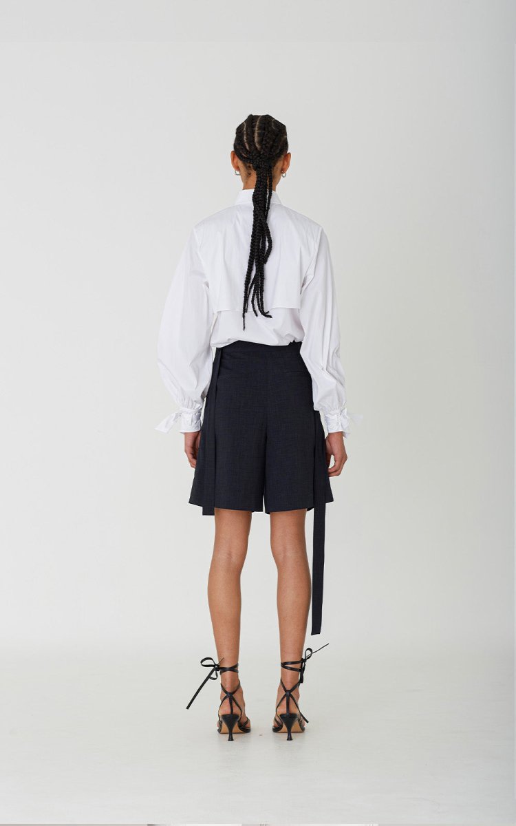 Riona Shorts Deep Navy - ＠SEOUL