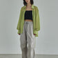 SeeThrough Rinkle Blouse -Yellow Green - ＠SEOUL