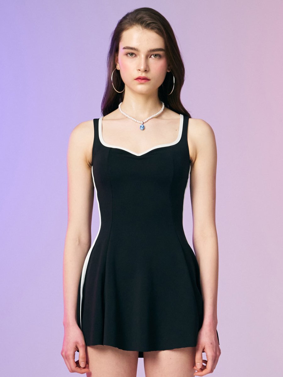 SHAPE ONE-PIECE SWIMSUIT_BLACK - ＠SEOUL