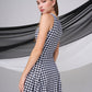 SHAPE ONE-PIECE SWIMSUIT_CHECKED BLACK - ＠SEOUL