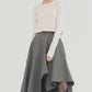 SKIRT WITH ASYMMETRICAL CUTTING DETAIL - ＠SEOUL