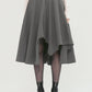 SKIRT WITH ASYMMETRICAL CUTTING DETAIL - ＠SEOUL