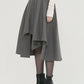 SKIRT WITH ASYMMETRICAL CUTTING DETAIL - ＠SEOUL