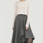 SKIRT WITH ASYMMETRICAL CUTTING DETAIL - ＠SEOUL