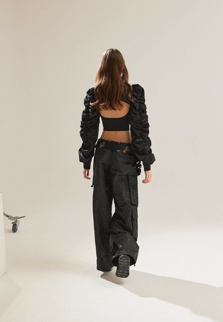 Super wide cargo pants_Black - ＠SEOUL