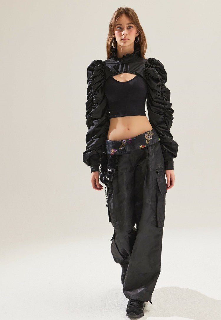 Super wide cargo pants_Black - ＠SEOUL