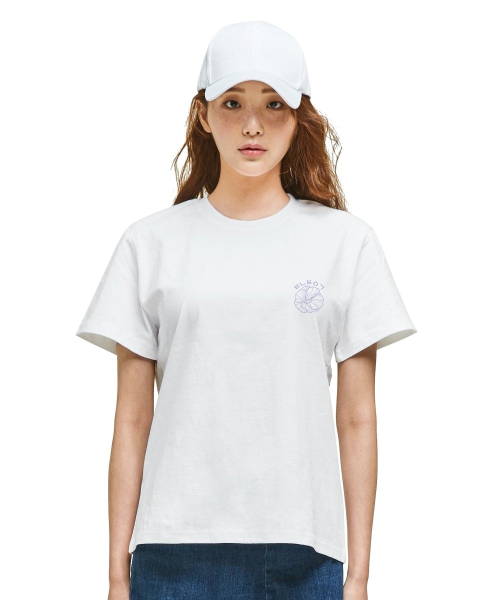 ムグンファ半袖ホワイト 「ムグングワ」ショートスリーブTシャツ（ホワイト） - ＠SEOUL