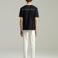 プレミアムシルクケットバックロゴTシャツ(ブラック/ホワイト) - ＠SEOUL