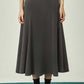 TENCEL DOUBLE WAIST BAND SKIRT - チャコール - ＠SEOUL
