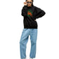 虎とムグンファマンツーマンブラック Tiger and Flower\"Mugunghwa\" sweatshirt (ブラック) - ＠SEOUL
