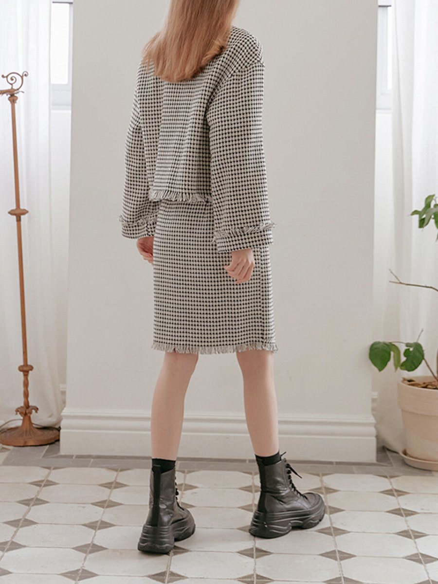 Tweed Fringe Skirt ツイードフリンジスカート ツイードフリンジスカート (AILE DE) ＠SEOUL