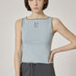 two-way logo sleeveless - blue - ＠SEOUL