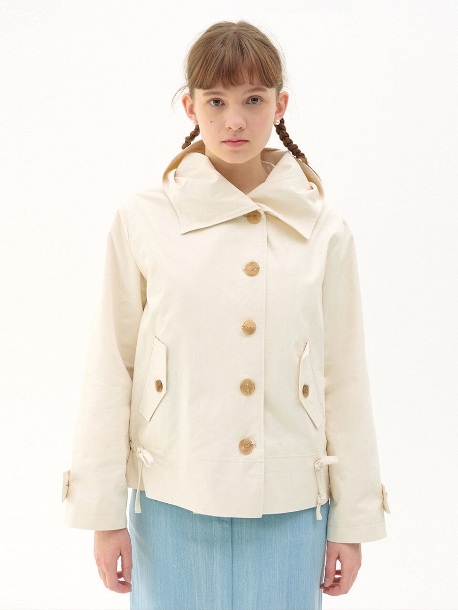 UNBALANCE COLLAR FIELD JACKET_IVORY - ＠SEOUL