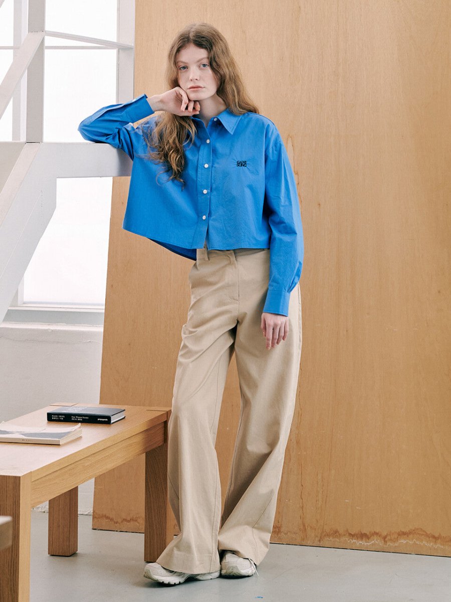 WIDE COTTON PANTS_BEIGE - ＠SEOUL