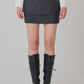 WOOL LAYERED SKIRT-チャコール - ＠SEOUL
