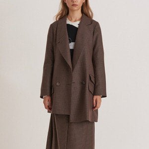 Wool Nietzsche Asymmetric Structural Half-Coat_PURPLE-CHECK [ウールニーチェ非対称構造的なハーフコート］ - ＠SEOUL